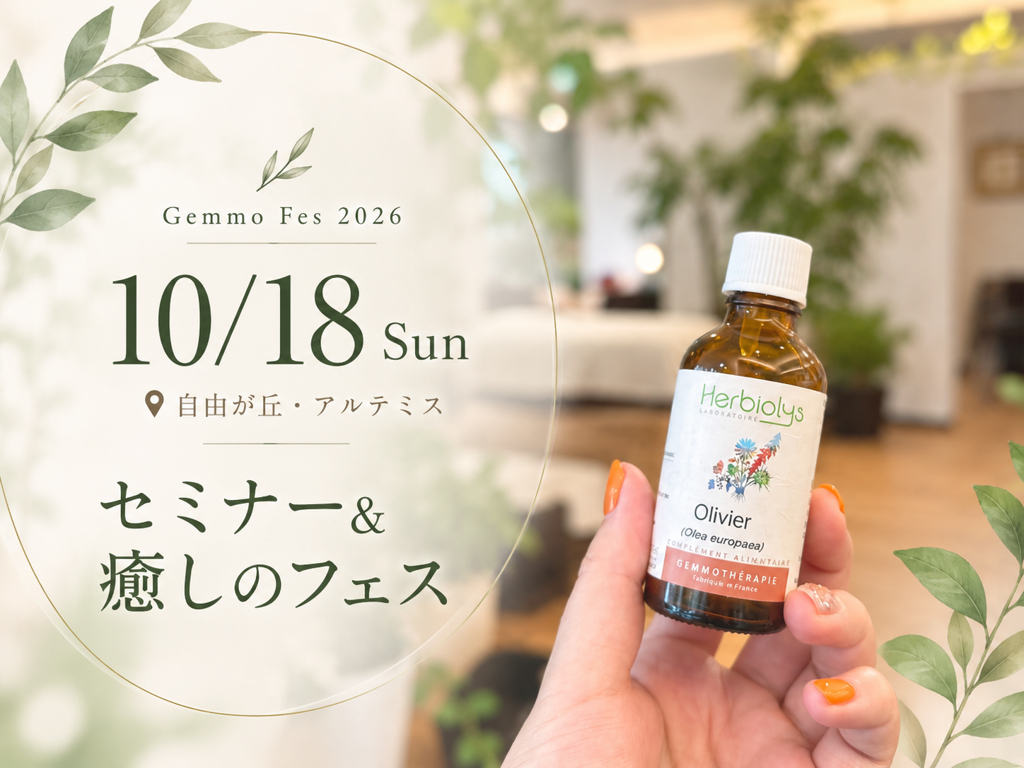 ジェモフェス2026 10月18日 セミナー&癒しのフェス